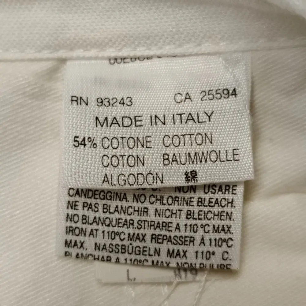 Diesel StyleLab Linen White Cargo Shorts Women's Medium Made in Italy